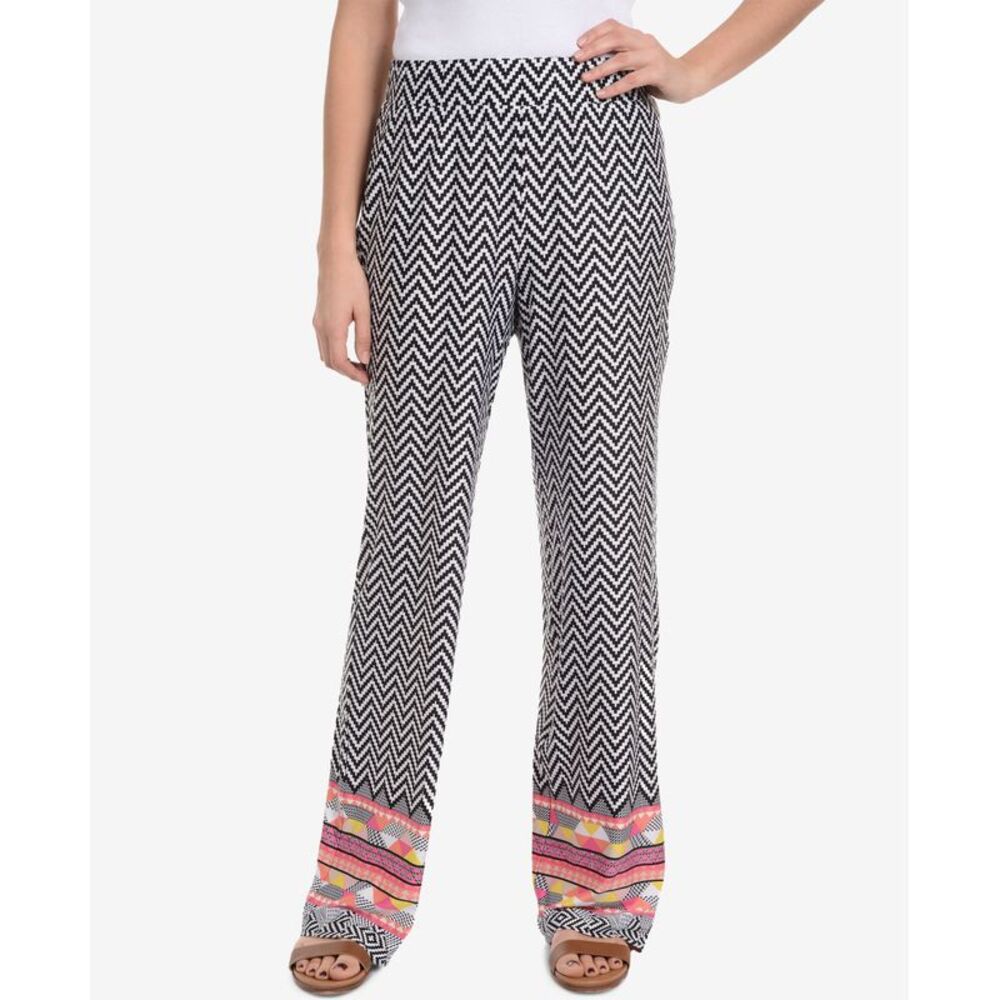 NY Collection Contrast Trim Pull On Pants